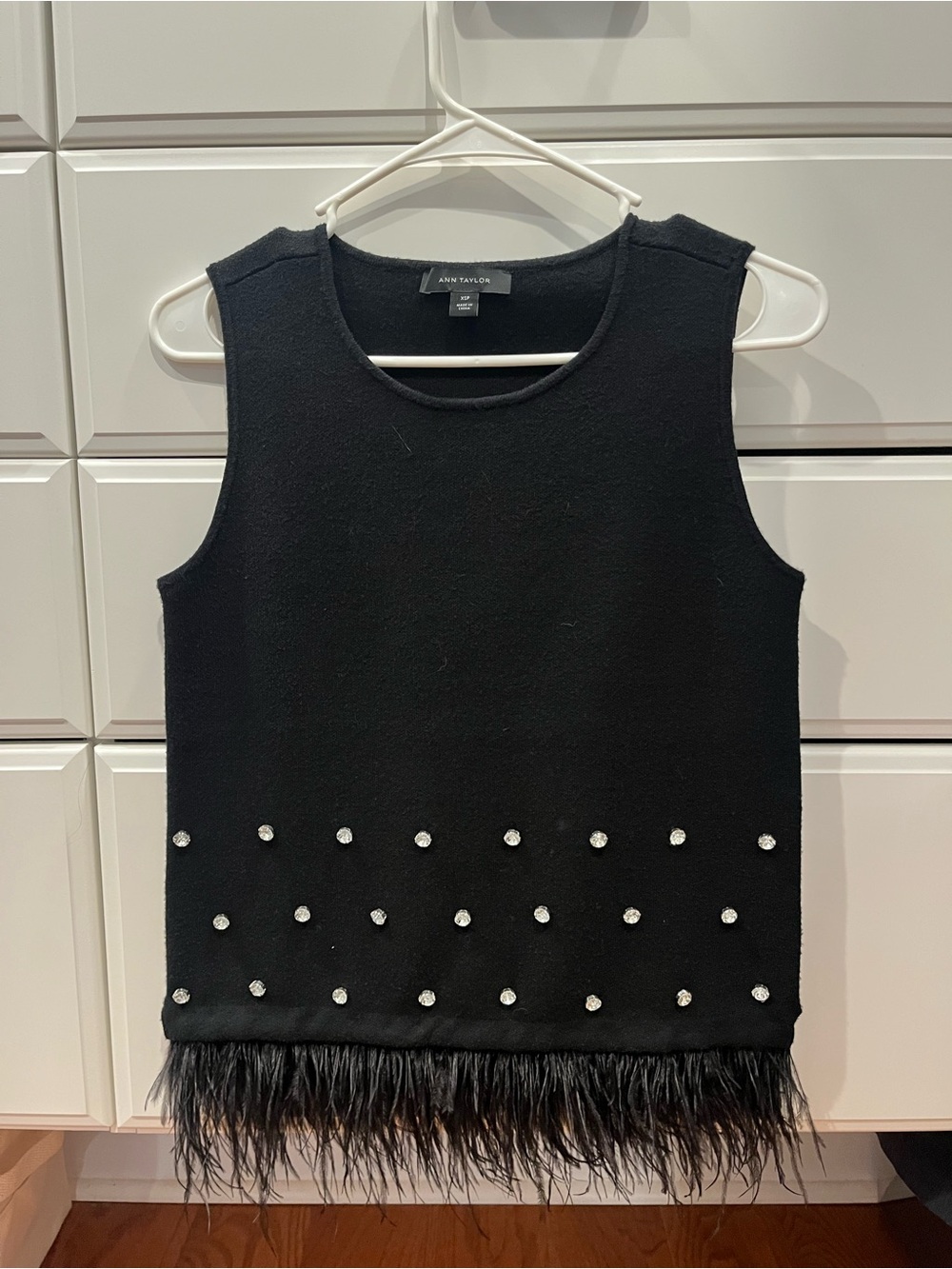 Ann Taylor Black Crewneck Knit Top